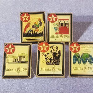 1996 Atlanta Olympics Paralympics Texaco Pin Lot Set Vintage Collectible